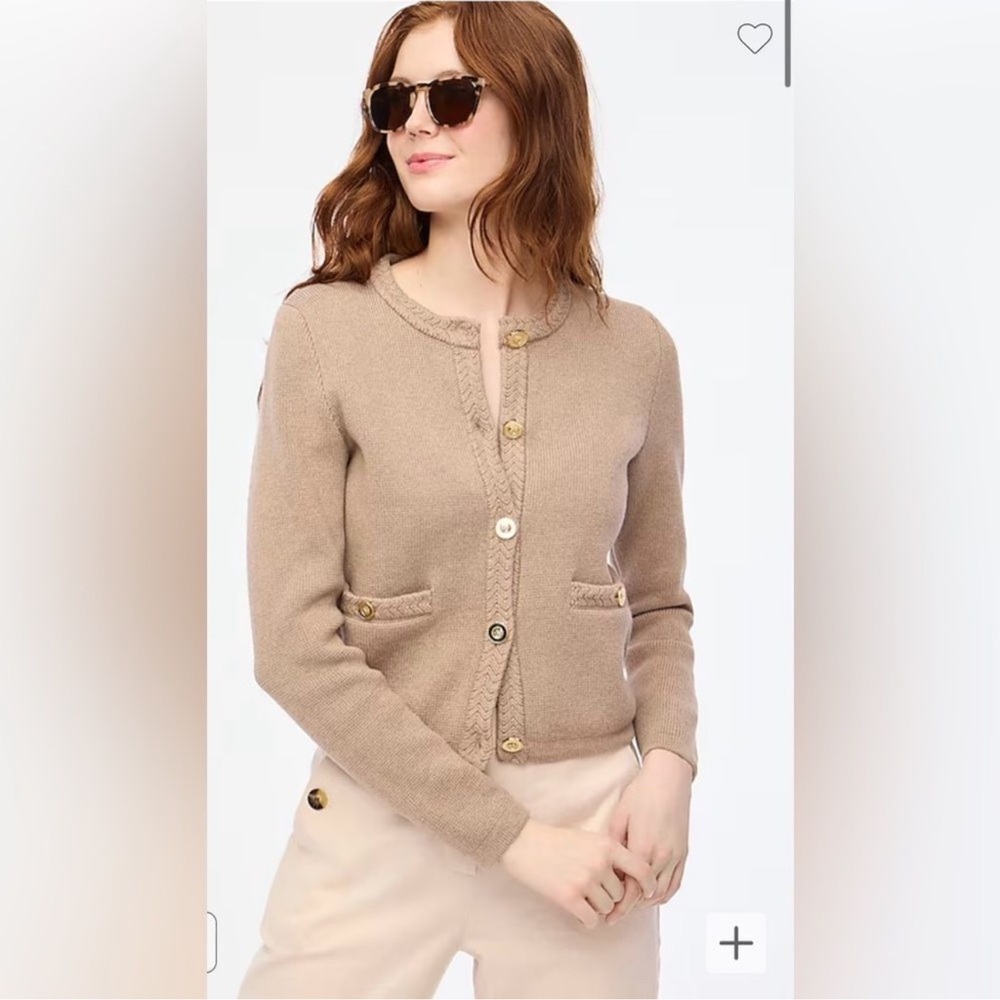 J Crew Women's Tan Cardigan Sweater